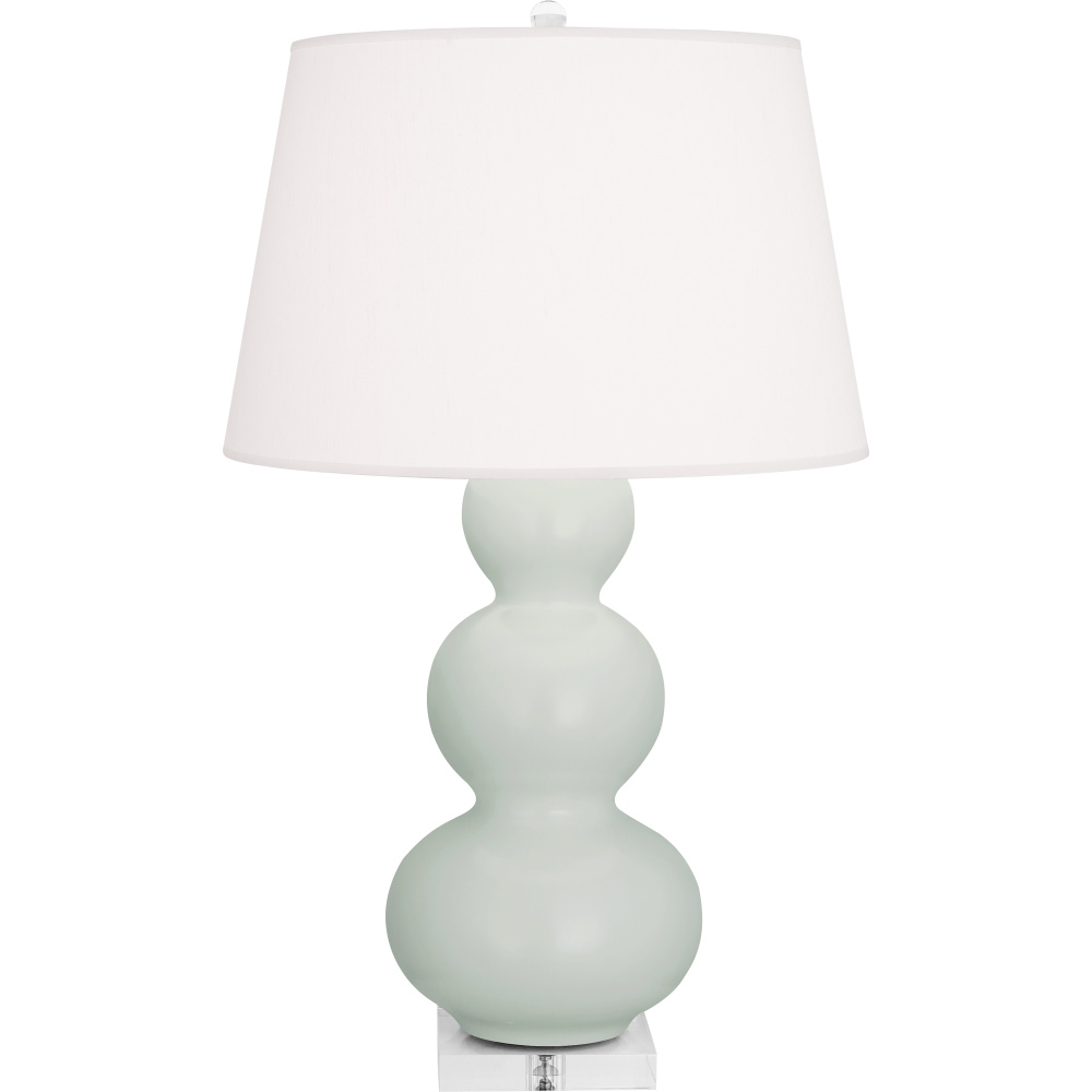 Matte Celadon Triple Gourd Table Lamp