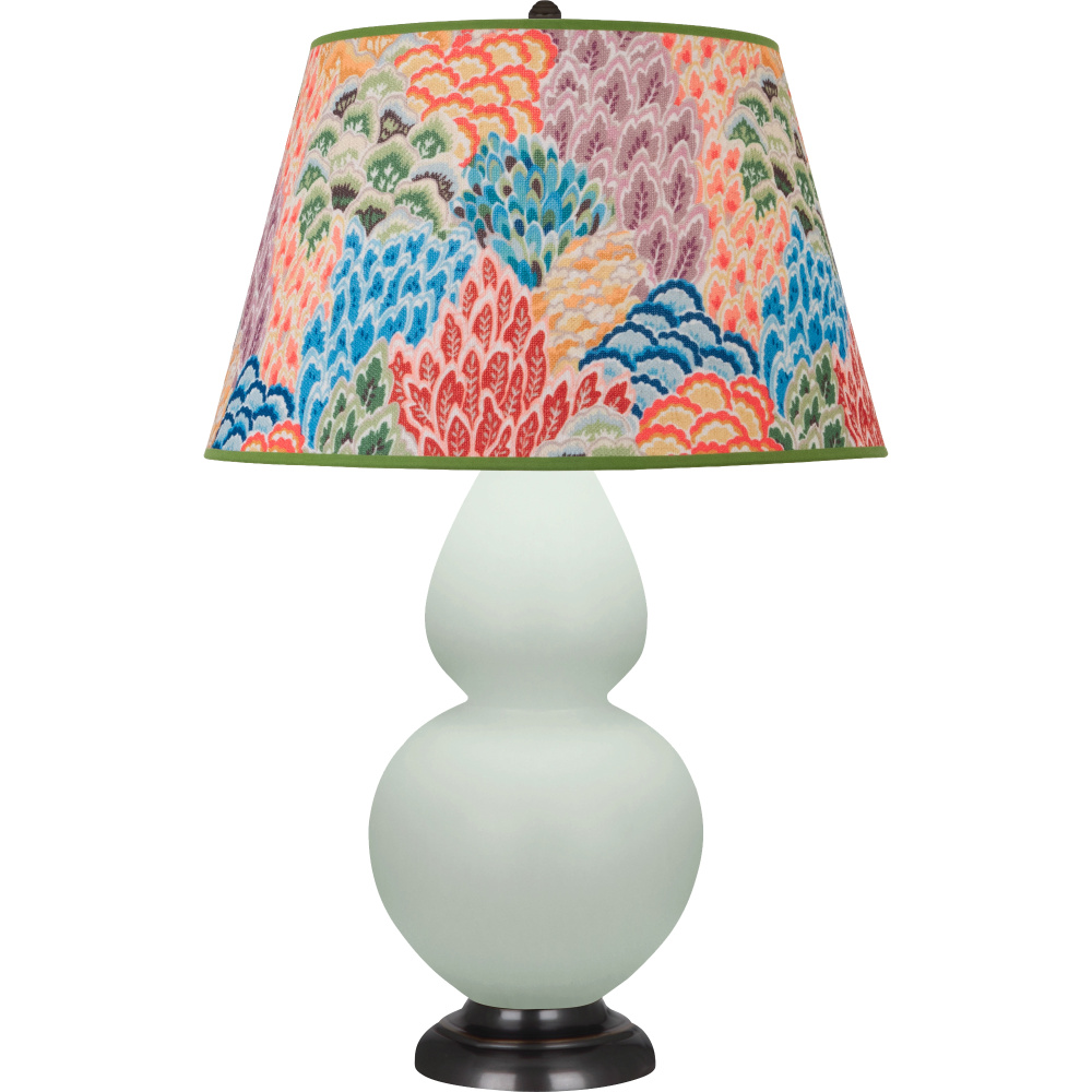 Matte Celadon Double Gourd Table Lamp