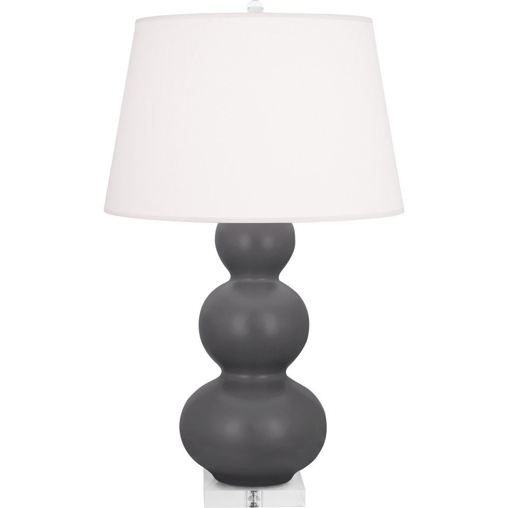 Matte Ash Triple Gourd Table Lamp