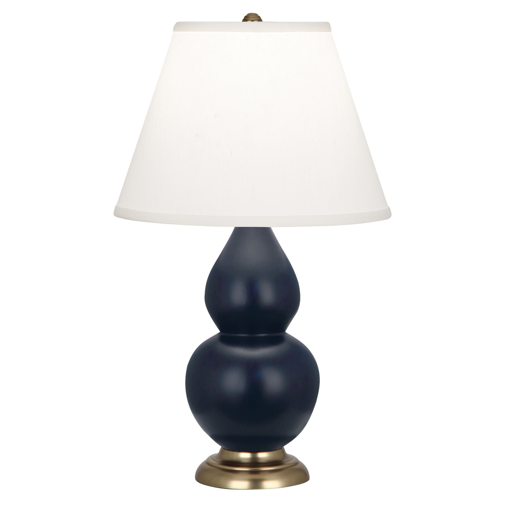 Matte Midnight Blue Small Double Gourd Accent Lamp