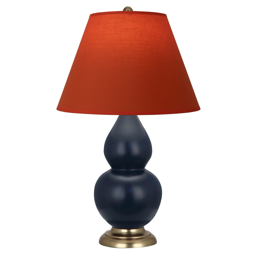 Matte Midnight Blue Small Double Gourd Accent Lamp