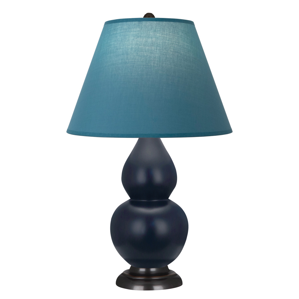 Matte Midnight Blue Small Double Gourd Accent Lamp