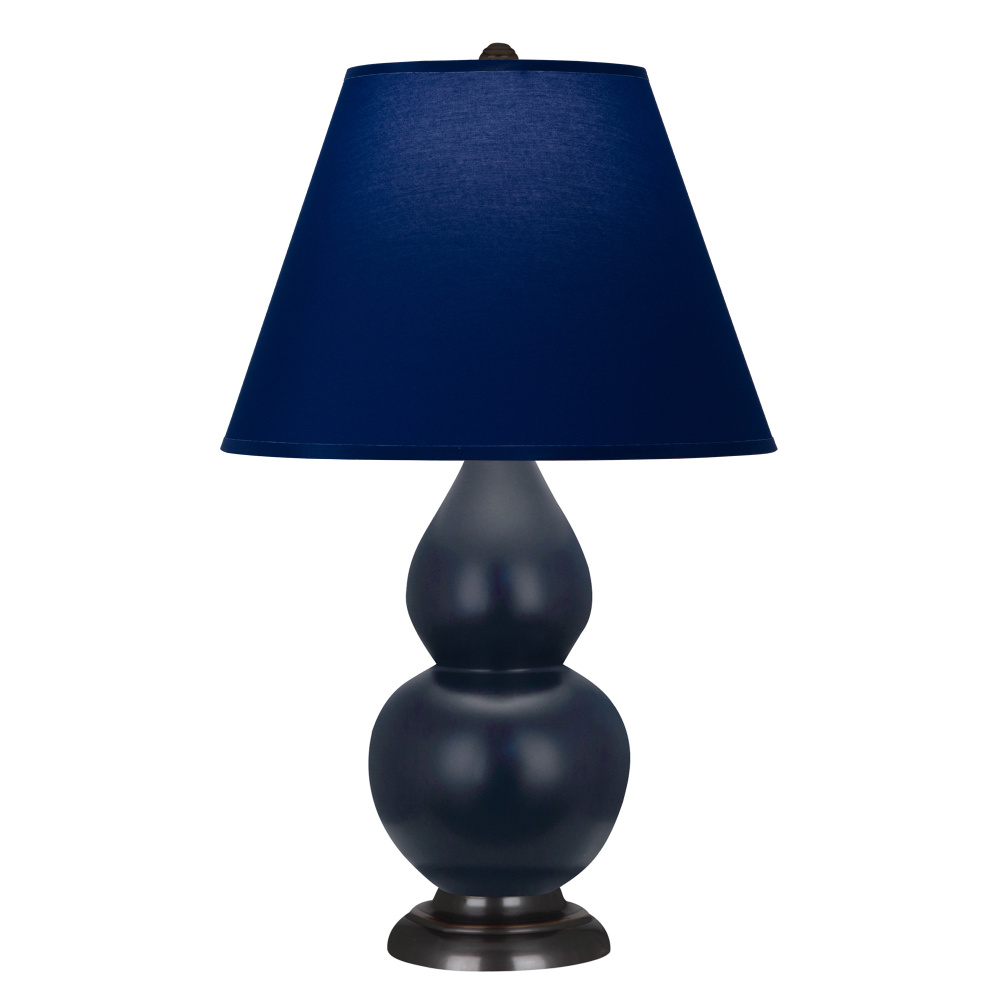 Matte Midnight Blue Small Double Gourd Accent Lamp