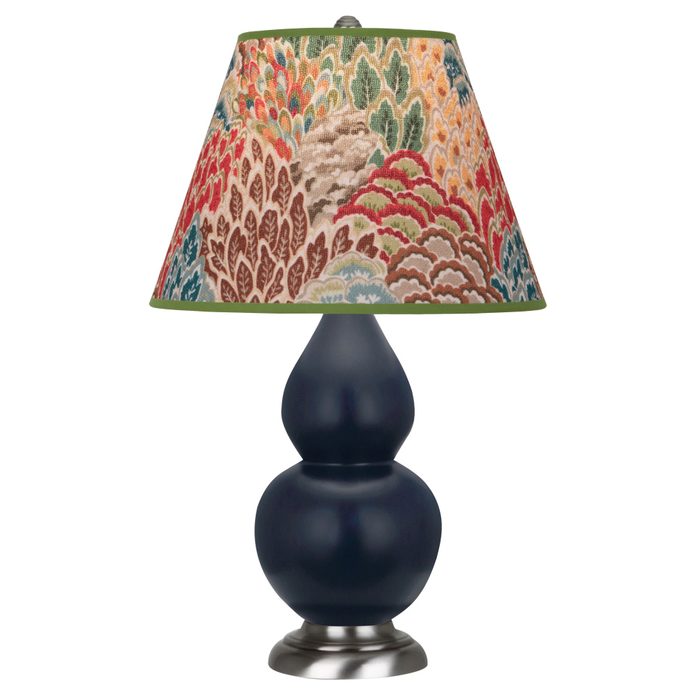 Matte Midnight Blue Small Double Gourd Accent Lamp