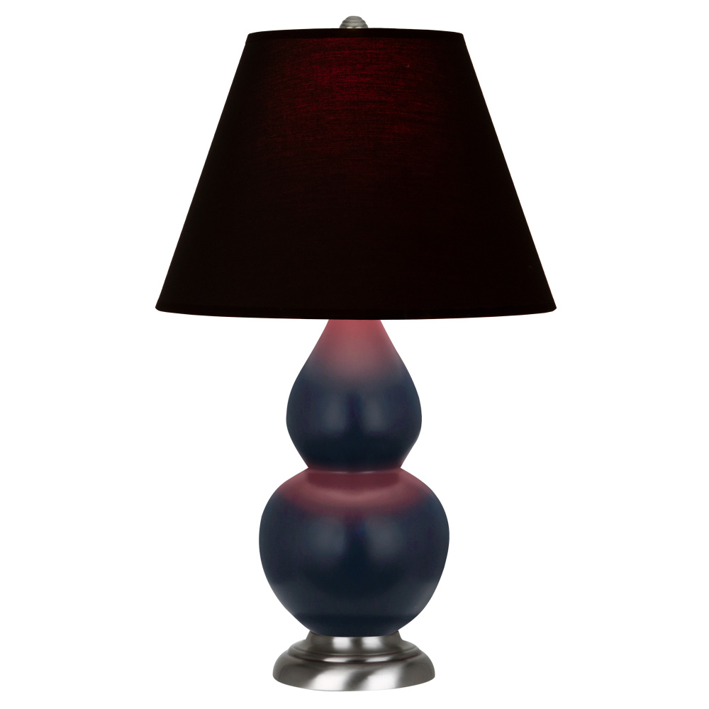 Matte Midnight Blue Small Double Gourd Accent Lamp