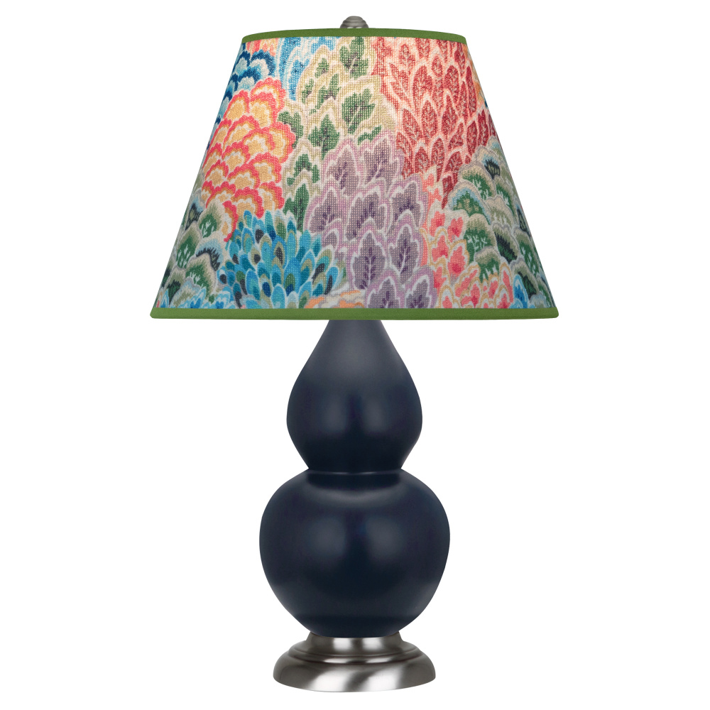 Matte Midnight Blue Small Double Gourd Accent Lamp