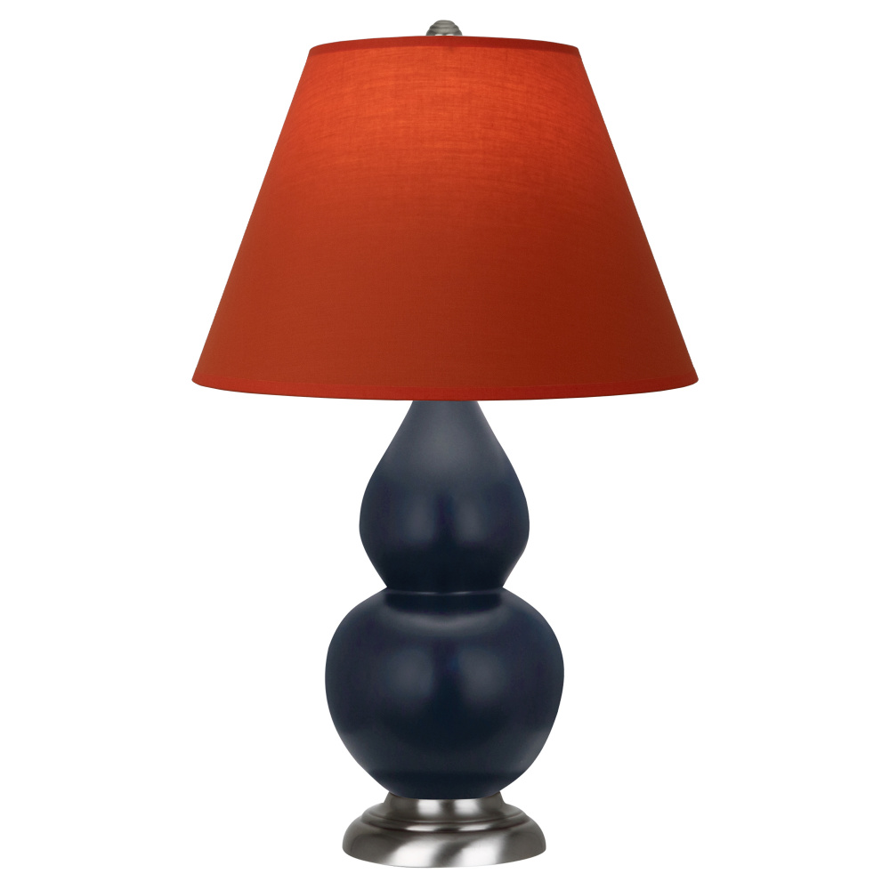 Matte Midnight Blue Small Double Gourd Accent Lamp