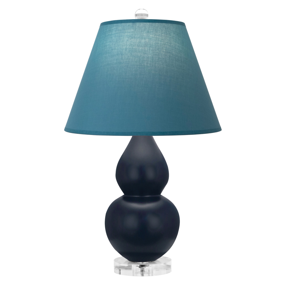 Matte Midnight Blue Small Double Gourd Accent Lamp