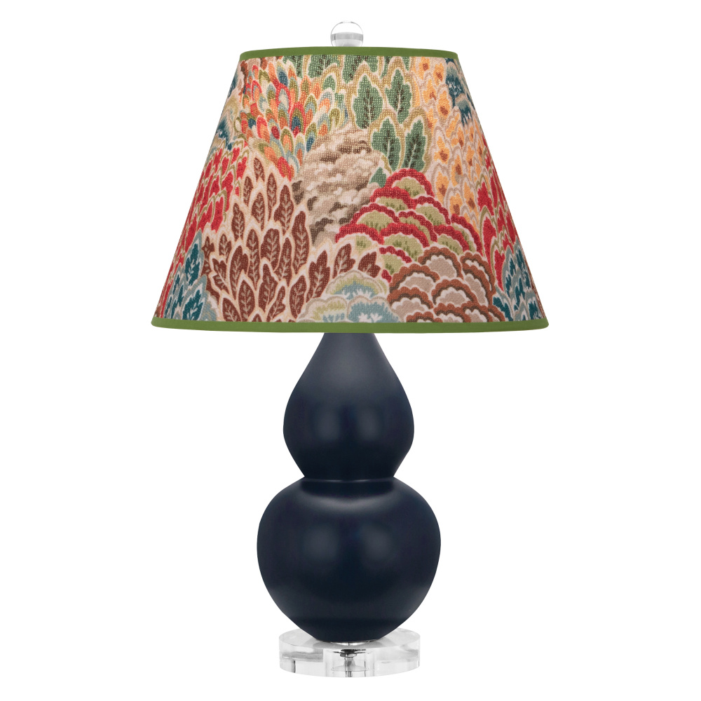 Matte Midnight Blue Small Double Gourd Accent Lamp