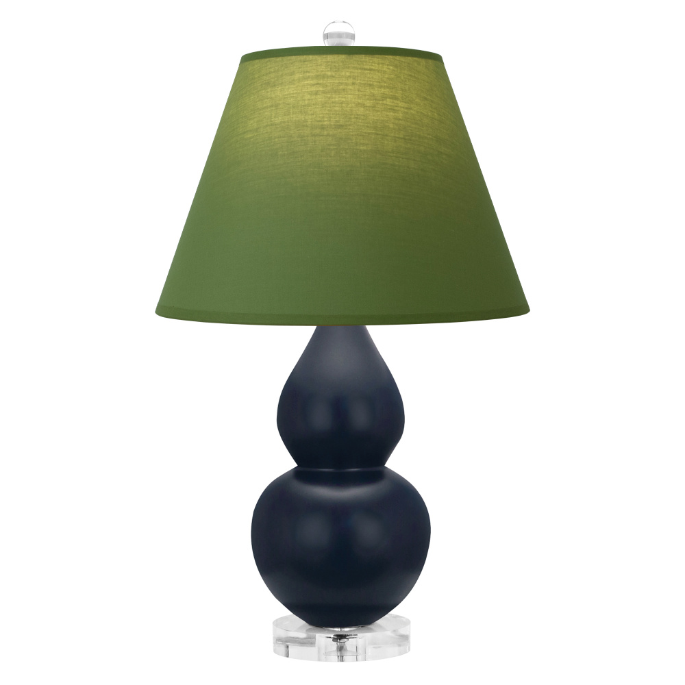 Matte Midnight Blue Small Double Gourd Accent Lamp