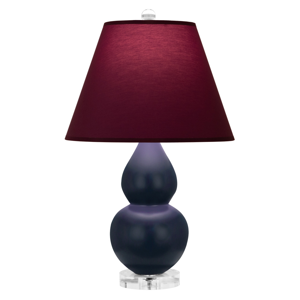 Matte Midnight Blue Small Double Gourd Accent Lamp