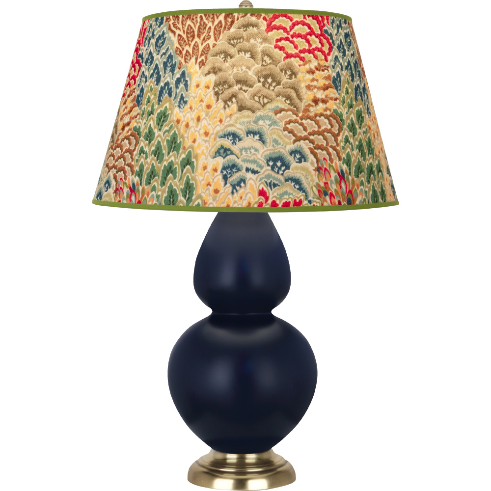 Matte Midnight Blue Double Gourd Table Lamp