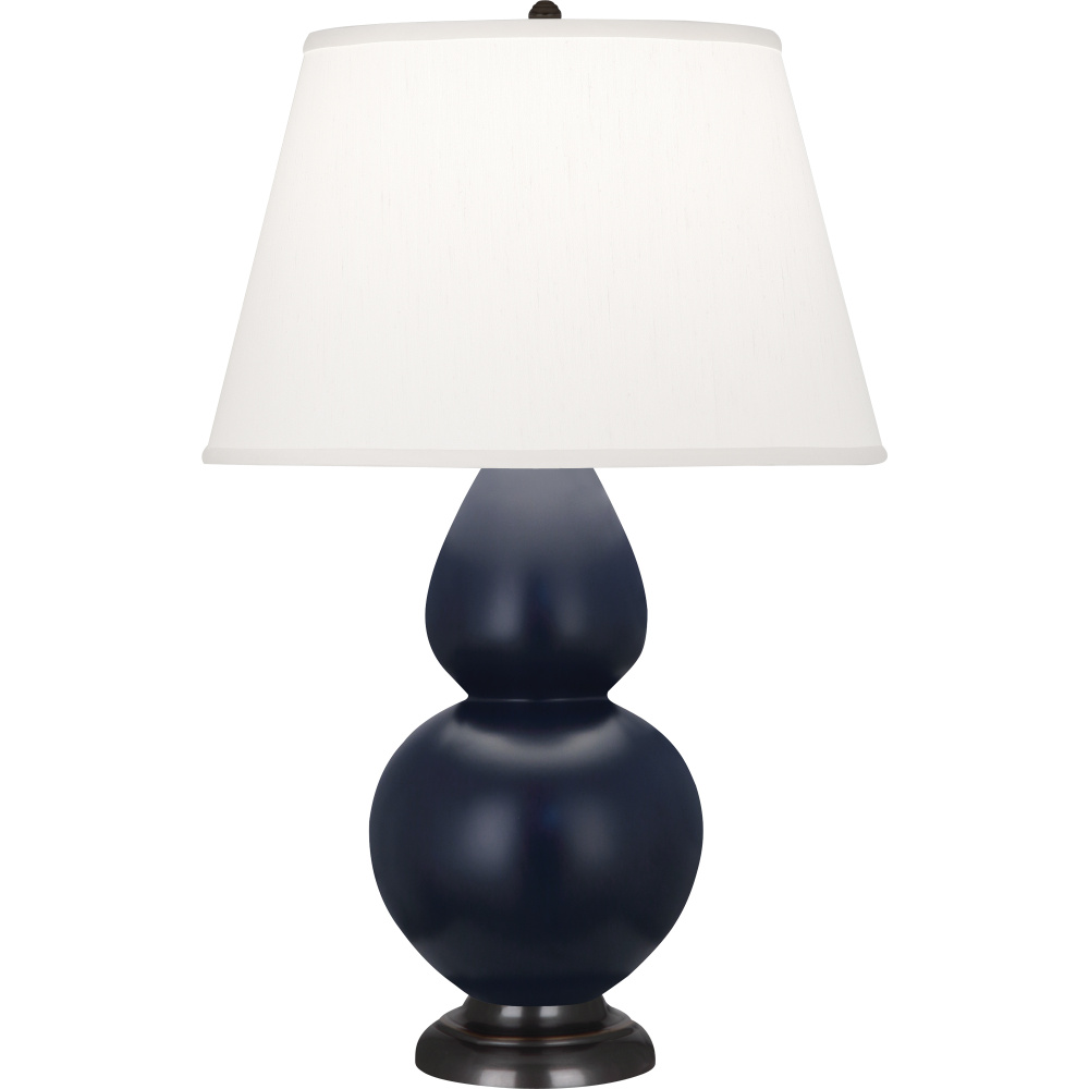 Matte Midnight Blue Double Gourd Table Lamp