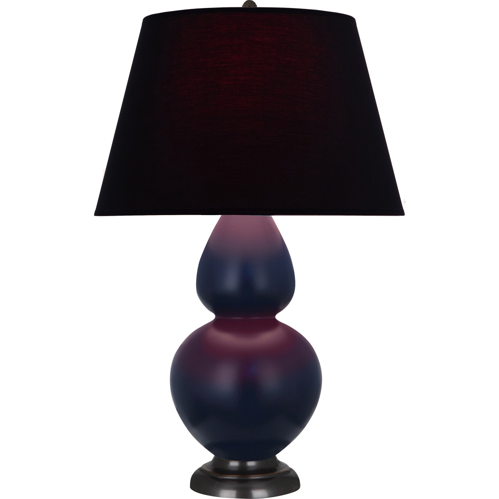 Matte Midnight Blue Double Gourd Table Lamp