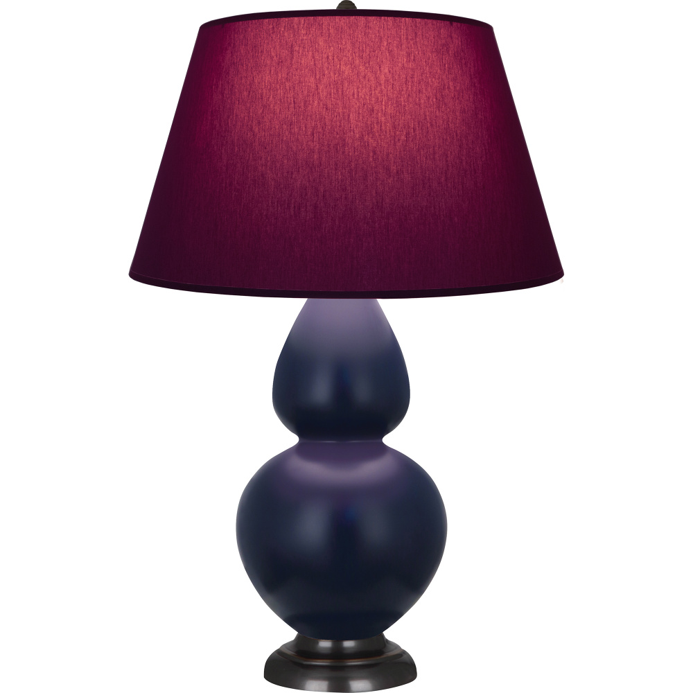 Matte Midnight Blue Double Gourd Table Lamp