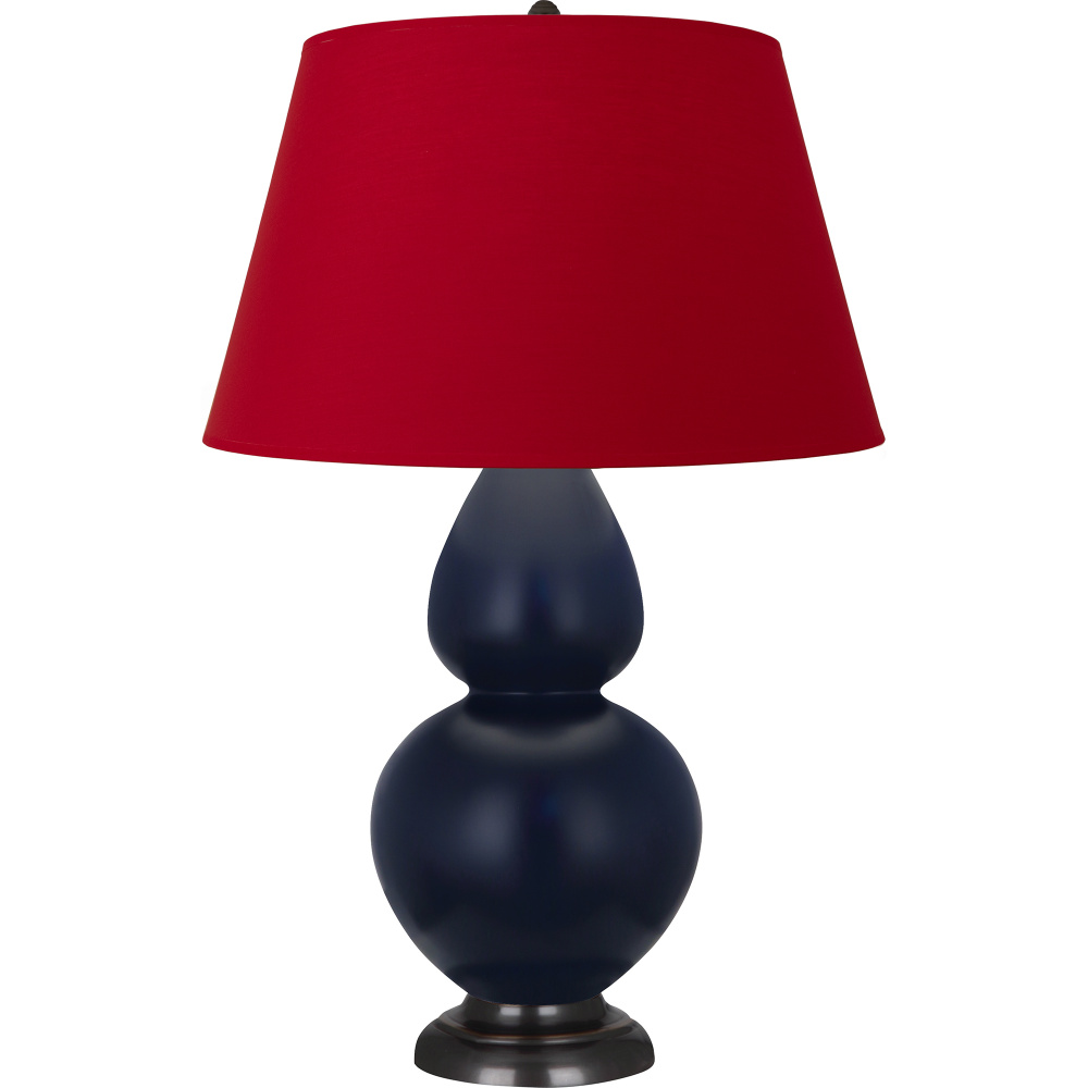Matte Midnight Blue Double Gourd Table Lamp