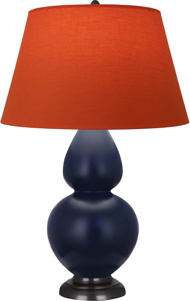 Matte Midnight Blue Double Gourd Table Lamp