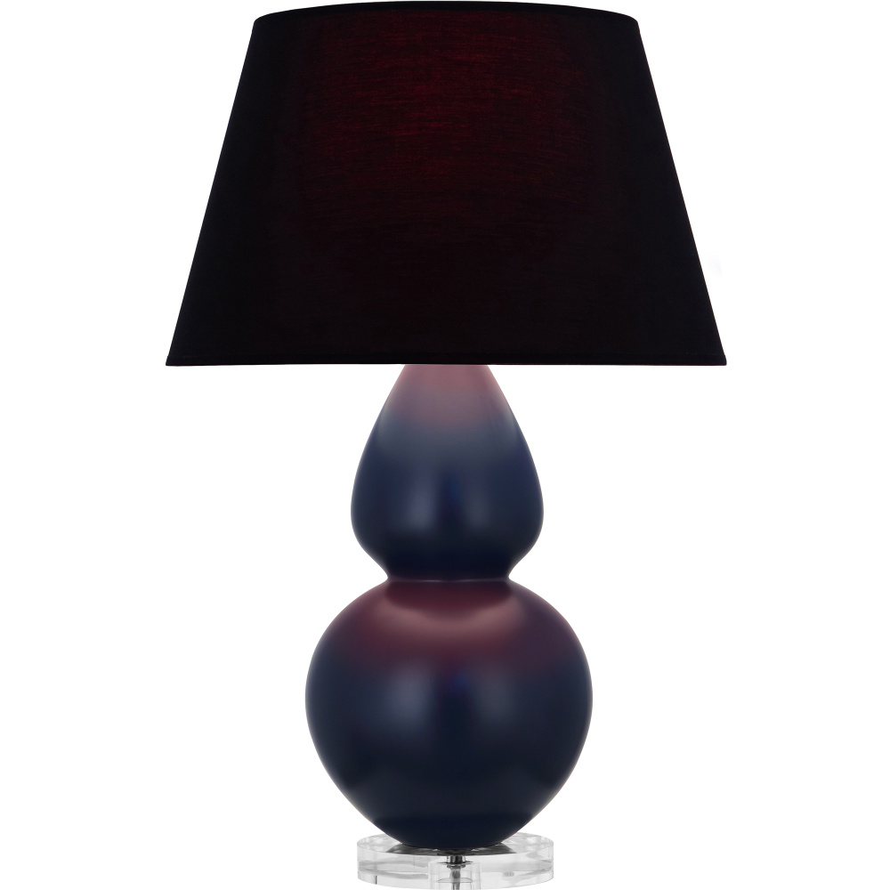 Matte Midnight Blue Double Gourd Table Lamp