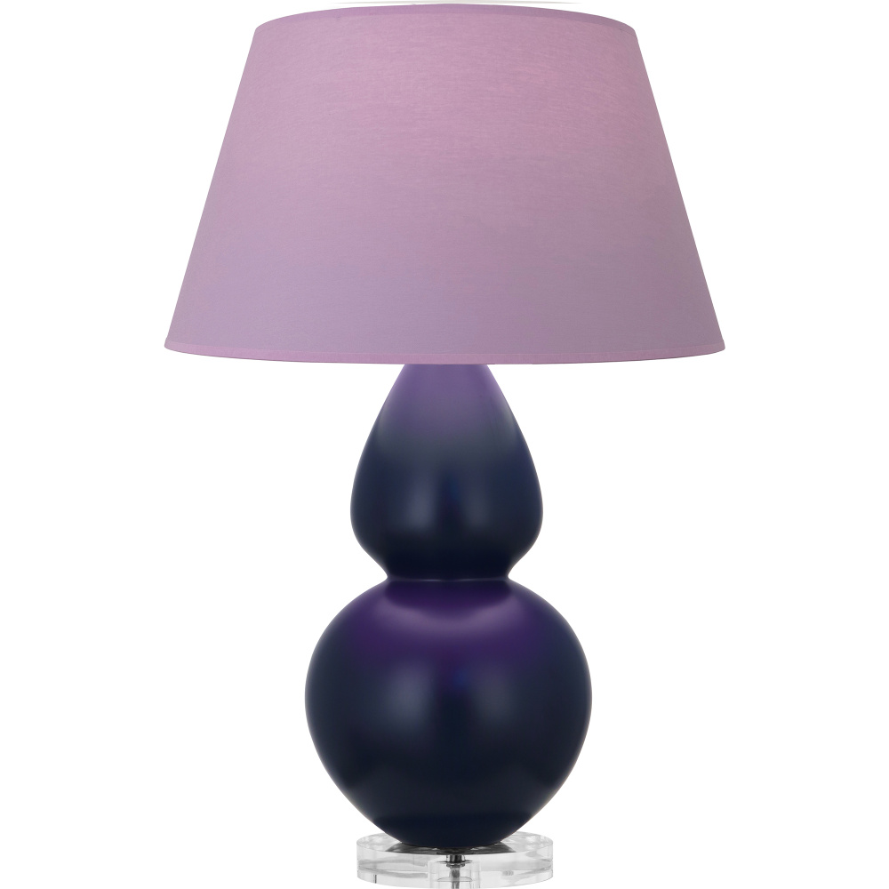 Matte Midnight Blue Double Gourd Table Lamp