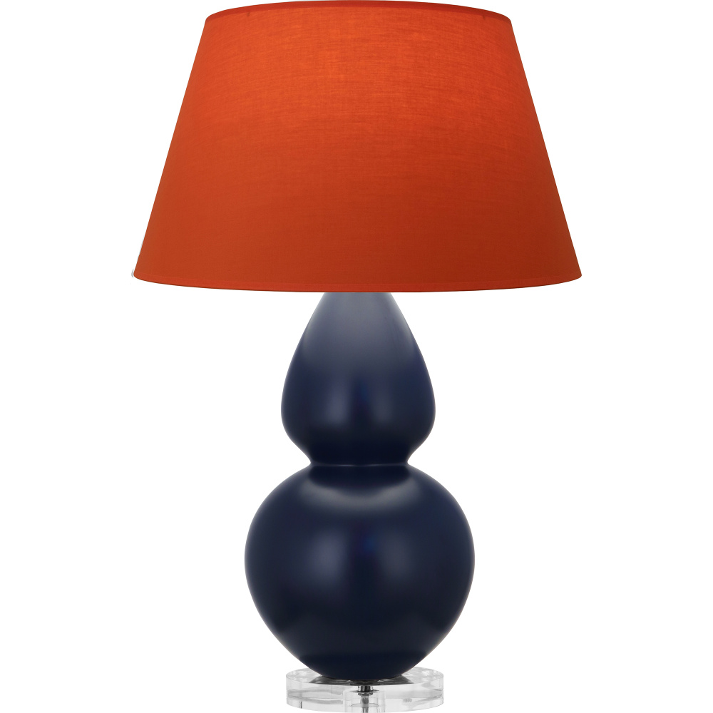 Matte Midnight Blue Double Gourd Table Lamp