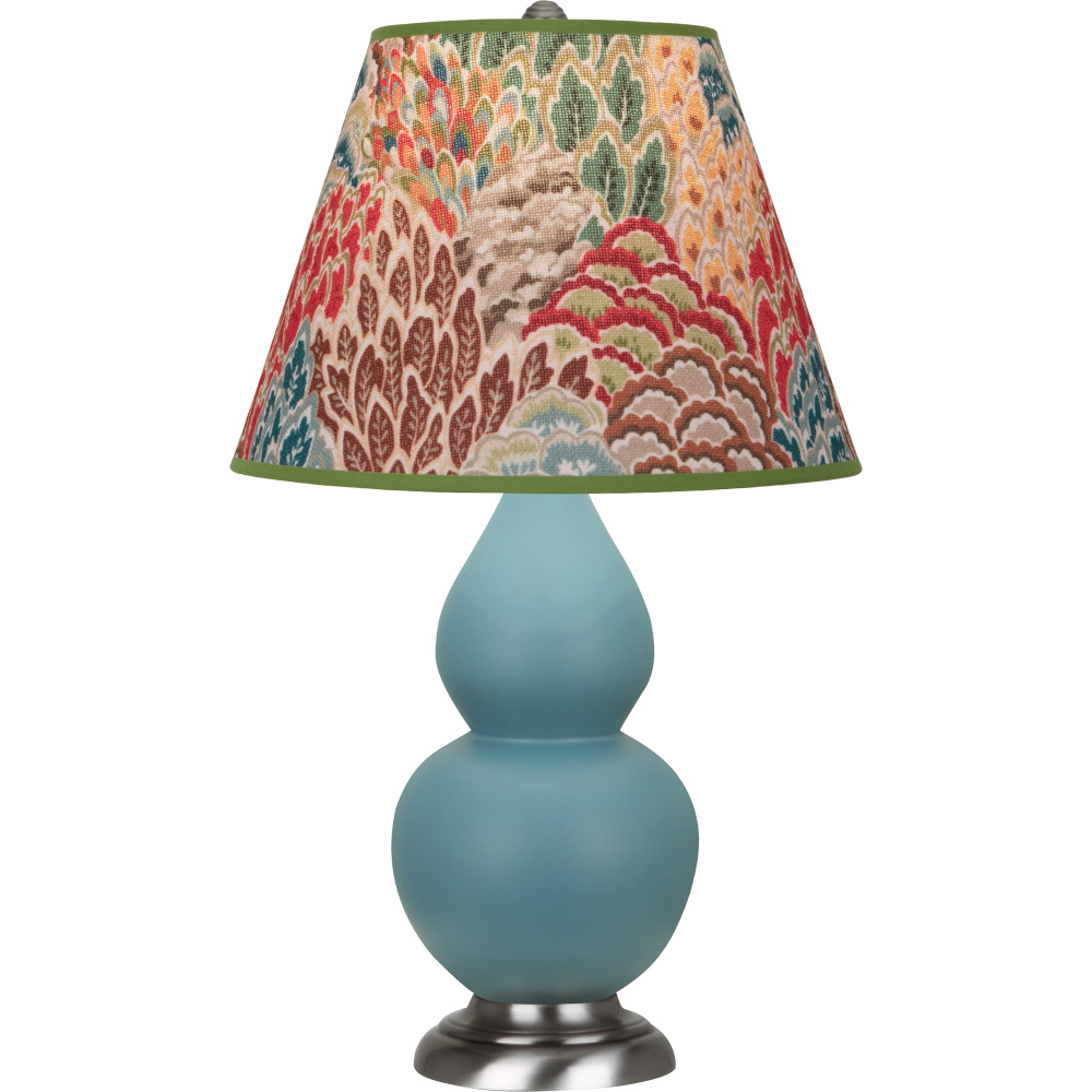 Matte Steel Blue Small Double Gourd Accent Lamp