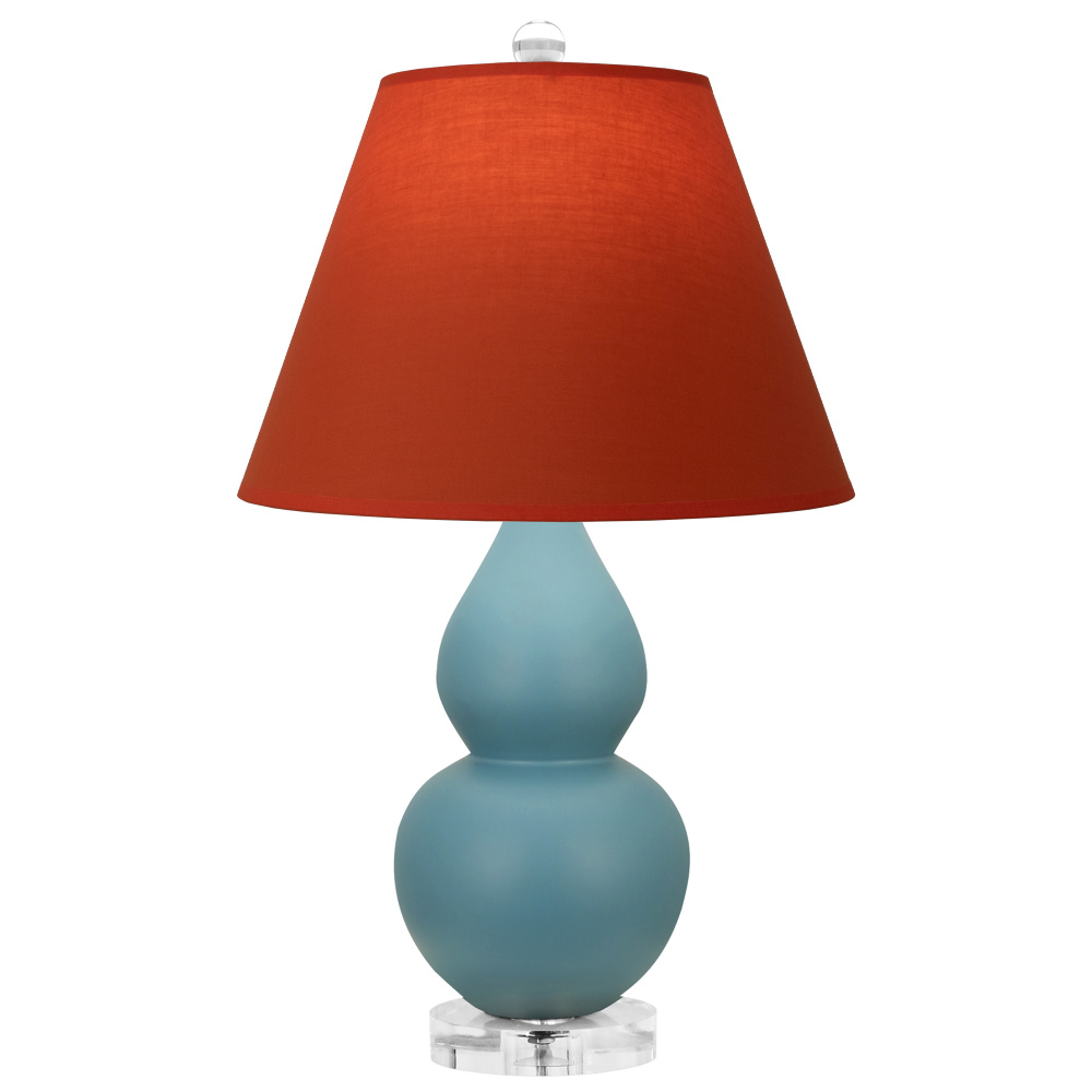 Matte Steel Blue Small Double Gourd Accent Lamp