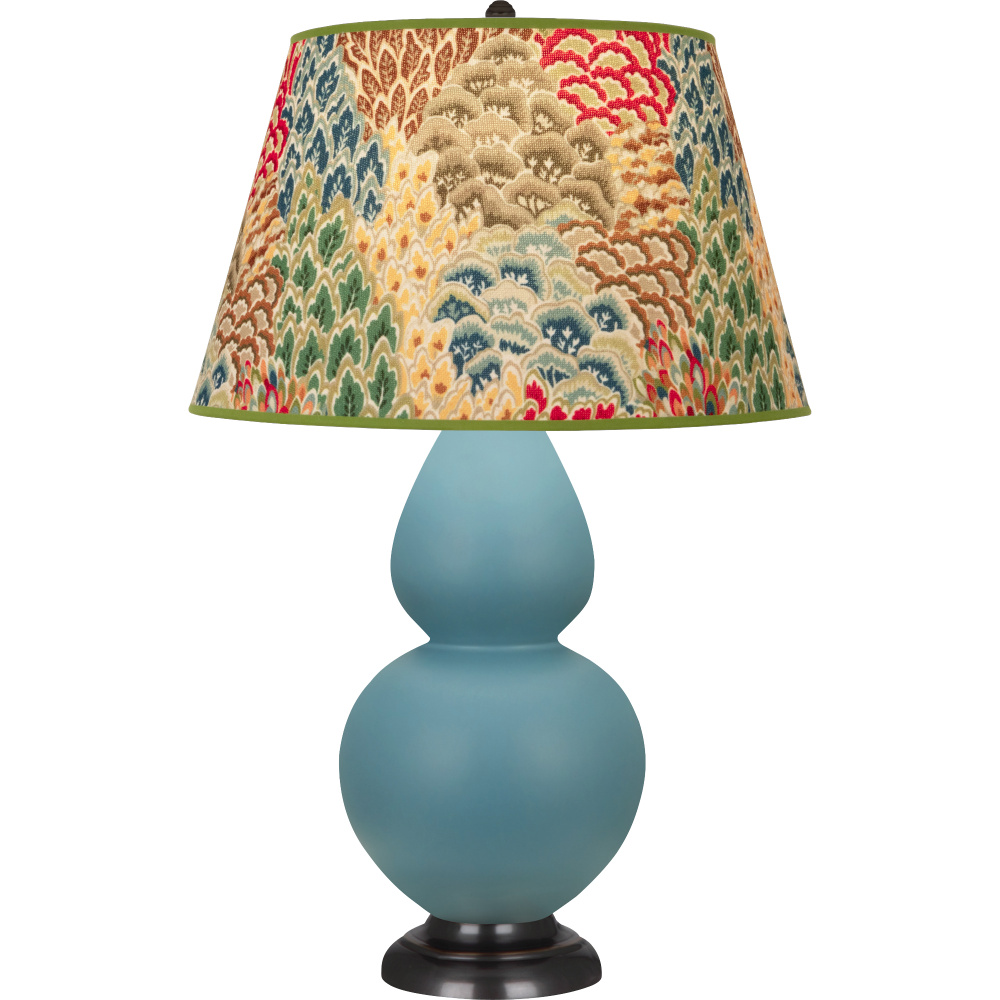 Matte Steel Blue Double Gourd Table Lamp