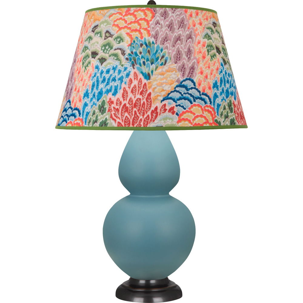 Matte Steel Blue Double Gourd Table Lamp