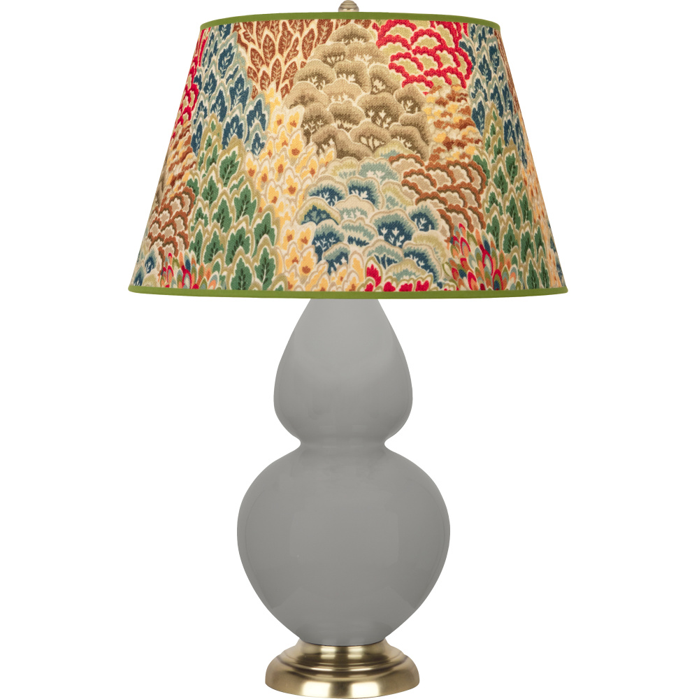 Matte Smokey Taupe Double Gourd Table Lamp
