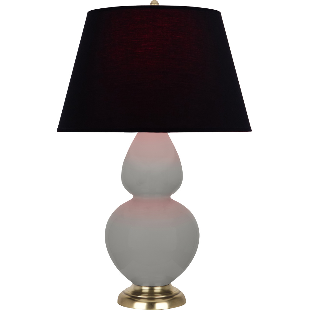 Matte Smokey Taupe Double Gourd Table Lamp