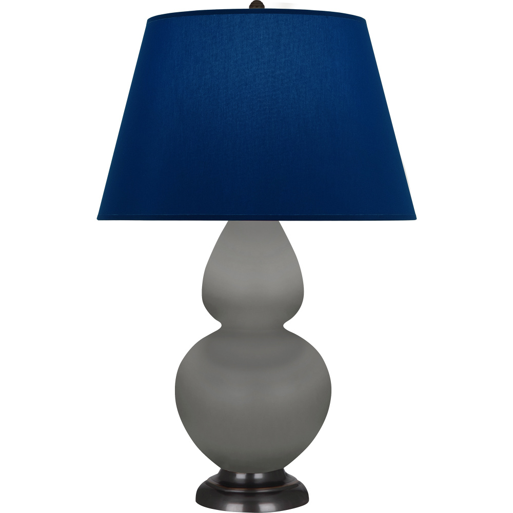 Matte Smokey Taupe Double Gourd Table Lamp