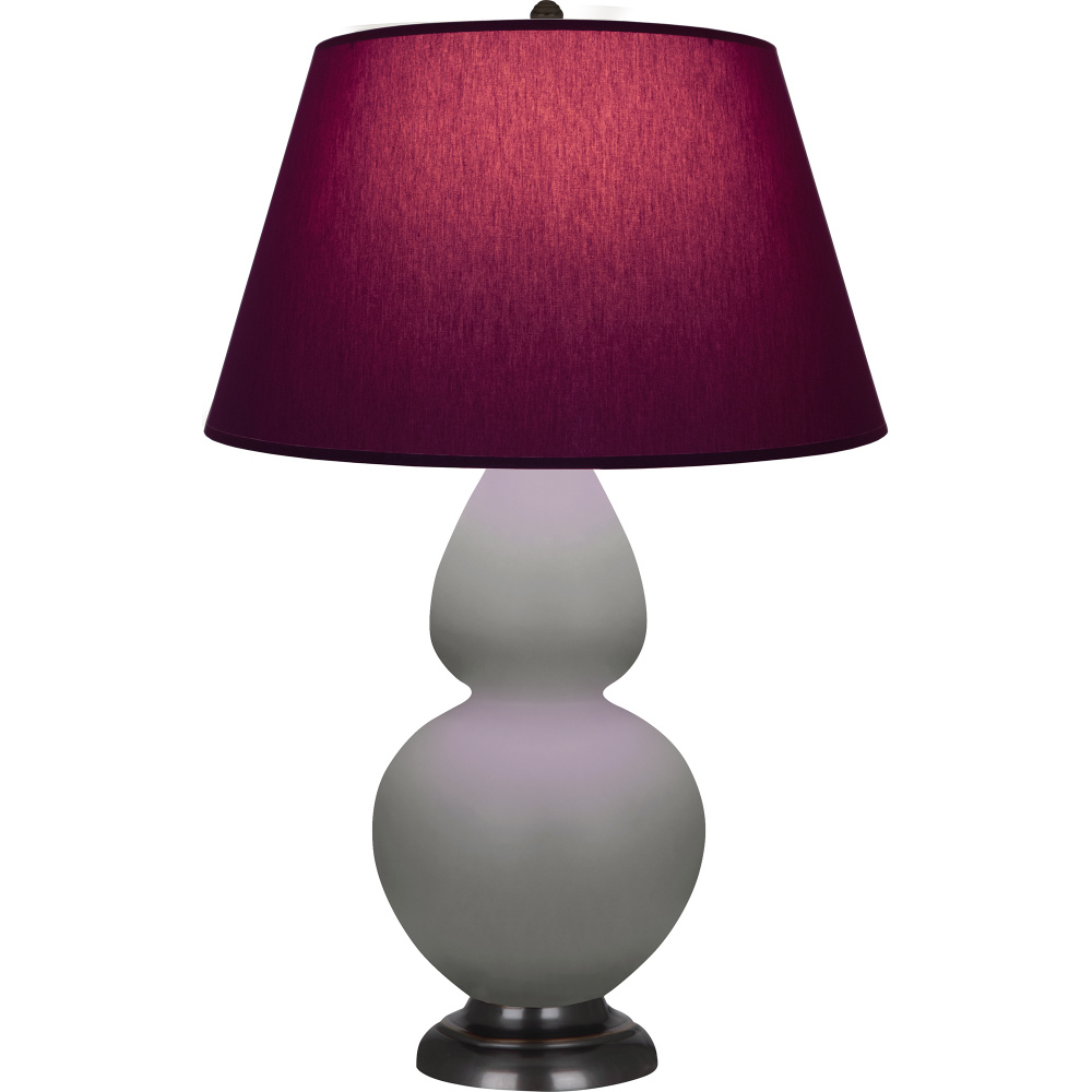 Matte Smokey Taupe Double Gourd Table Lamp