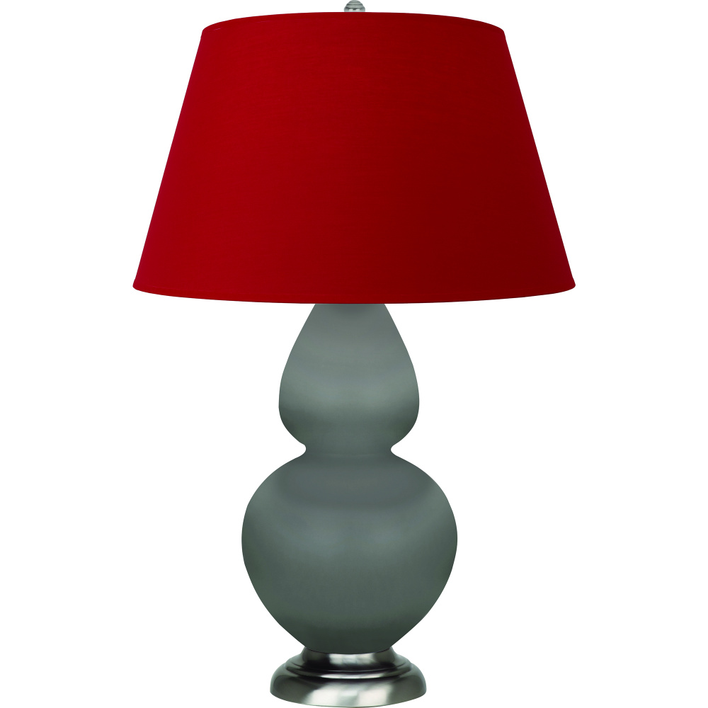 Matte Smokey Taupe Double Gourd Table Lamp