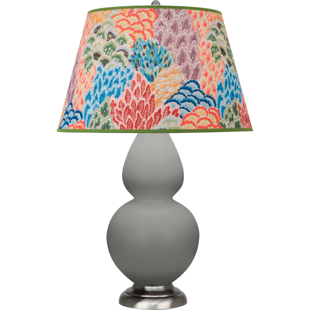Matte Smokey Taupe Double Gourd Table Lamp
