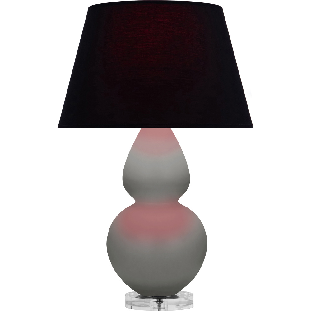 Matte Smokey Taupe Double Gourd Table Lamp