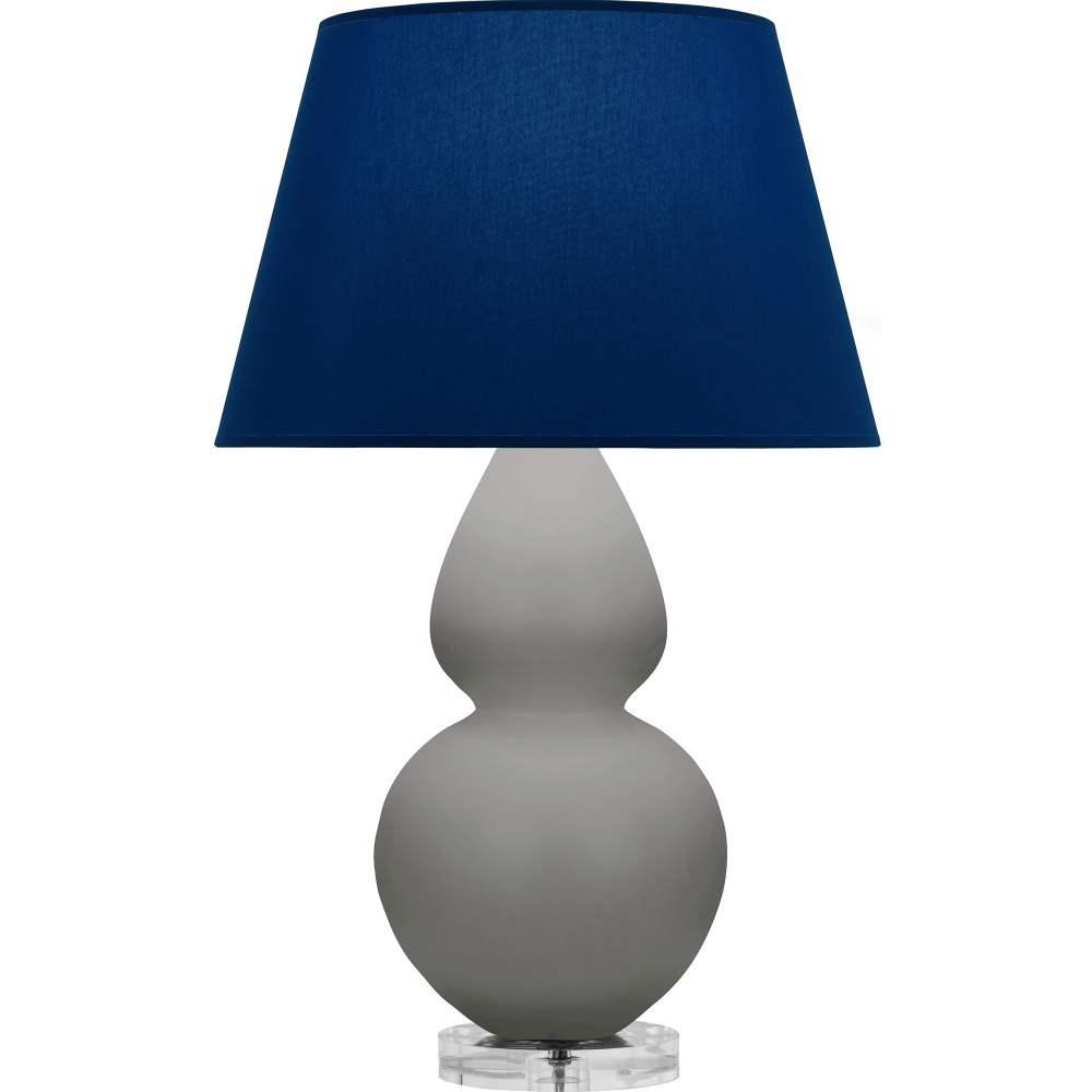 Matte Smokey Taupe Double Gourd Table Lamp