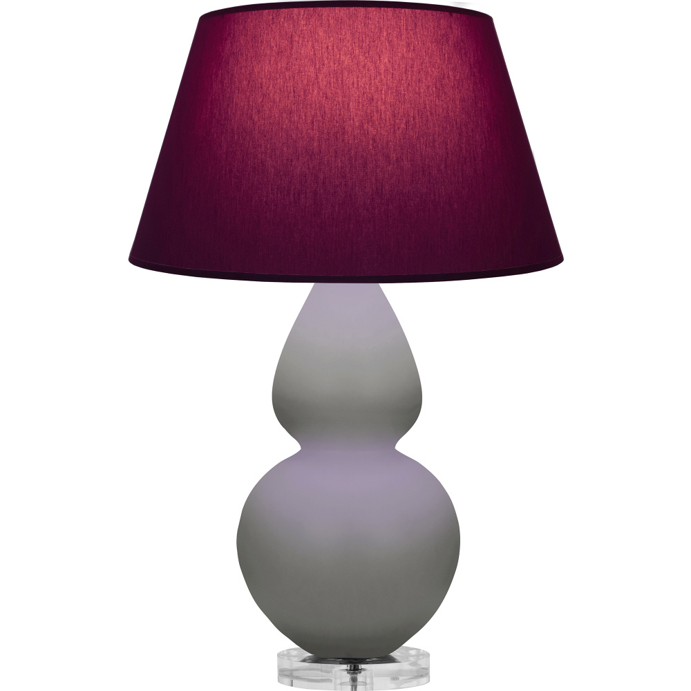 Matte Smokey Taupe Double Gourd Table Lamp