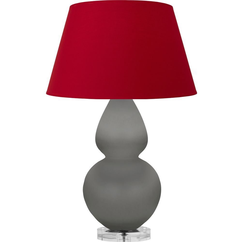 Matte Smokey Taupe Double Gourd Table Lamp