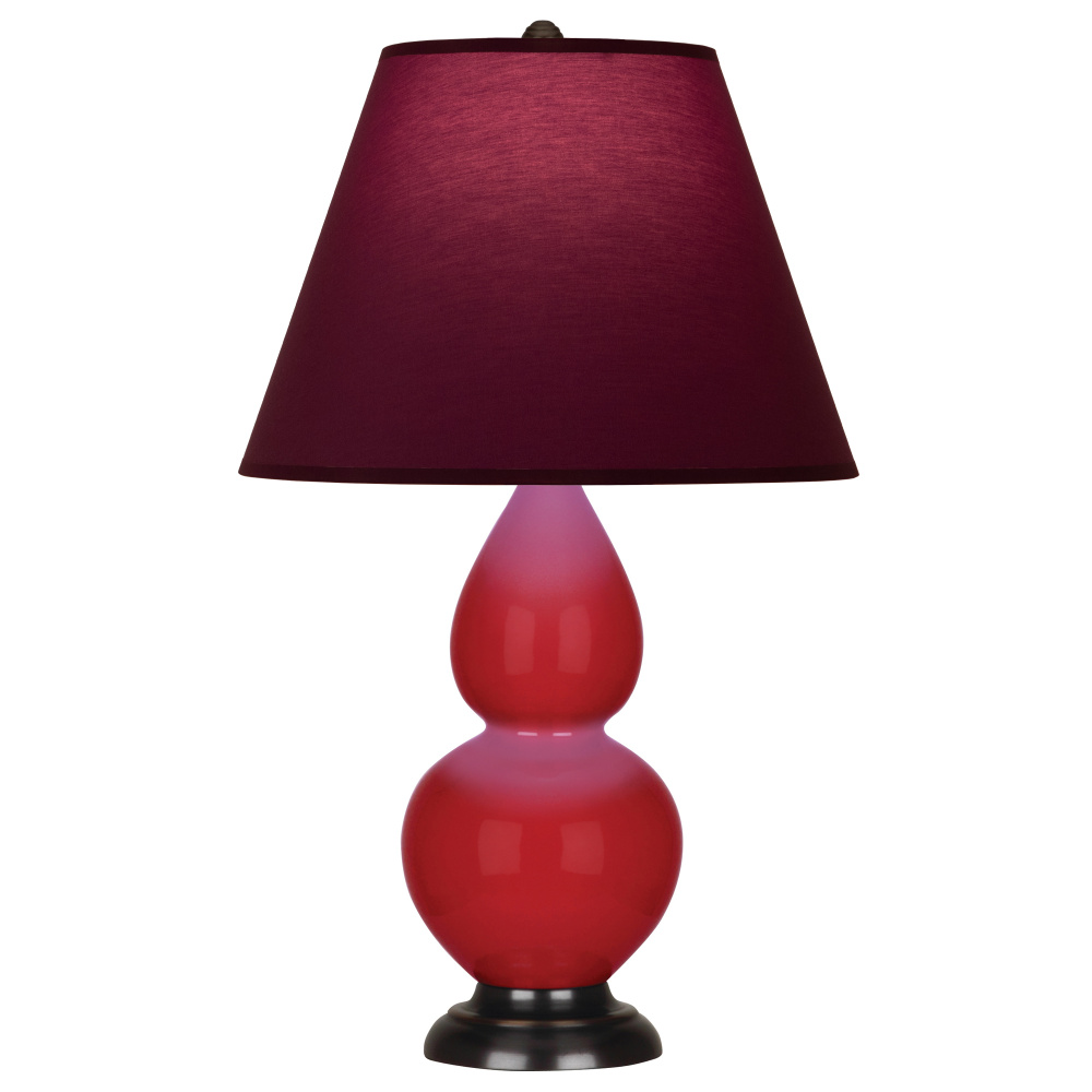 Ruby Red Small Double Gourd Accent Lamp