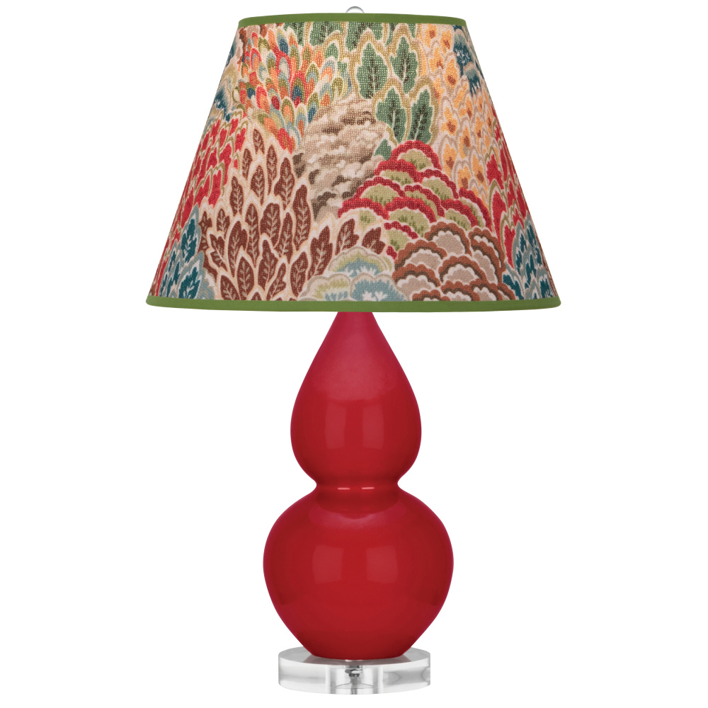 Ruby Red Small Double Gourd Accent Lamp