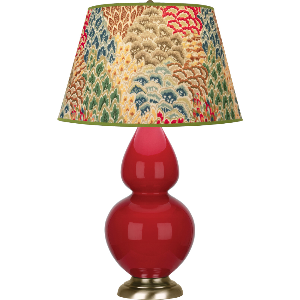 Ruby Red Double Gourd Table Lamp