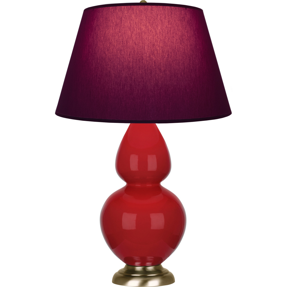 Ruby Red Double Gourd Table Lamp
