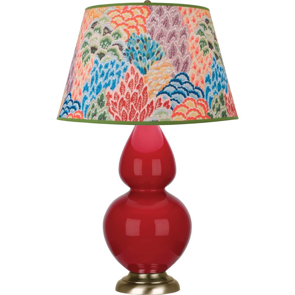 Ruby Red Double Gourd Table Lamp