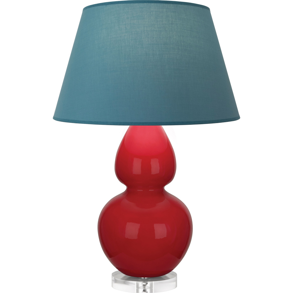 Ruby Red Double Gourd Table Lamp