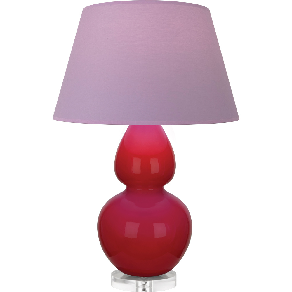Ruby Red Double Gourd Table Lamp