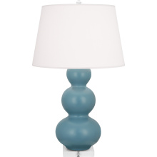 Robert Abbey MOB43 - Matte Steel Blue Triple Gourd Table Lamp