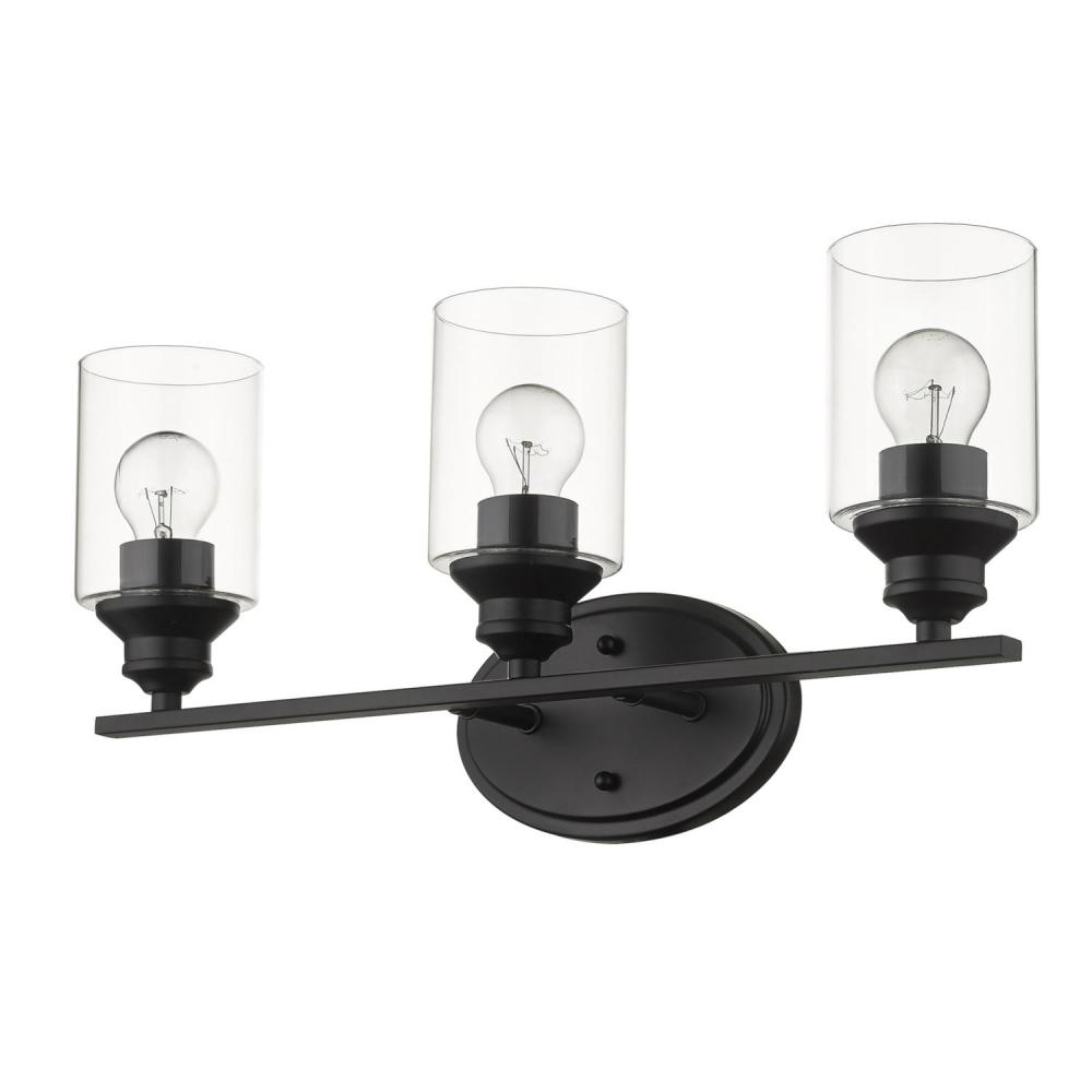 Gemma 3-Light Matte Black Vanity