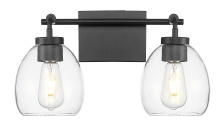 Acclaim Lighting IN40061BK - Dawes 16 in. Matte Black 2-Light Vanity With Clear Glass Globes
