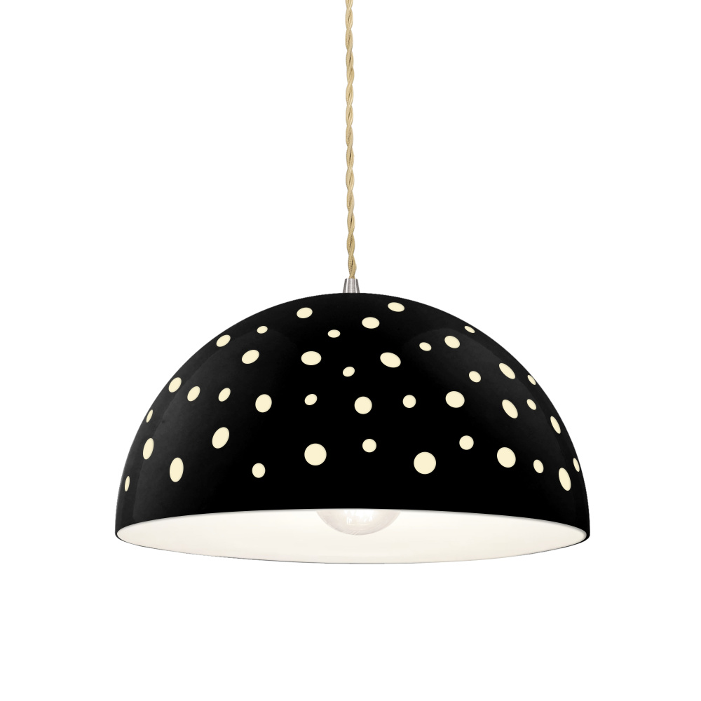 Perforated Dish LED 1-Light Pendant