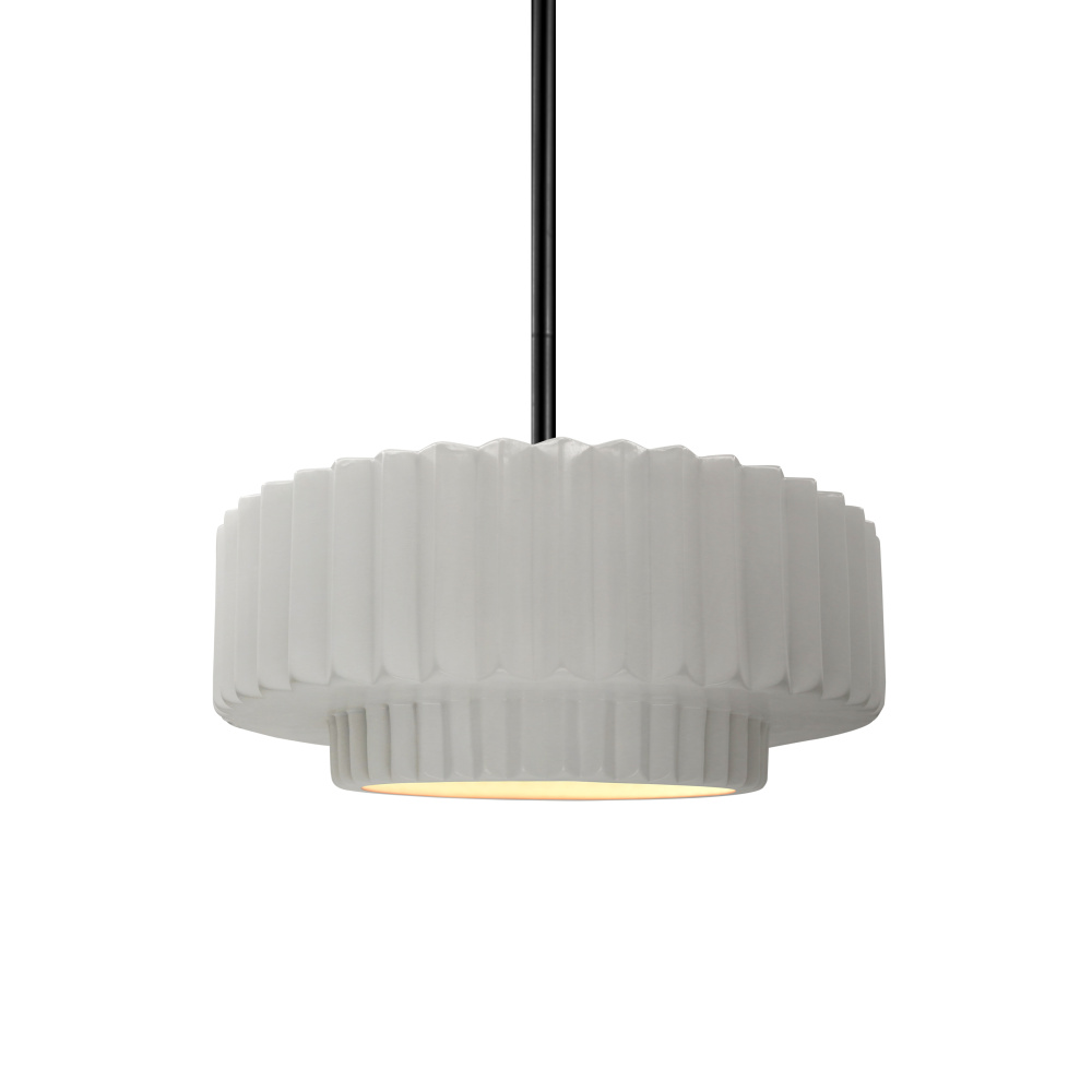 Small Tier Pleated 1-Light Pendant